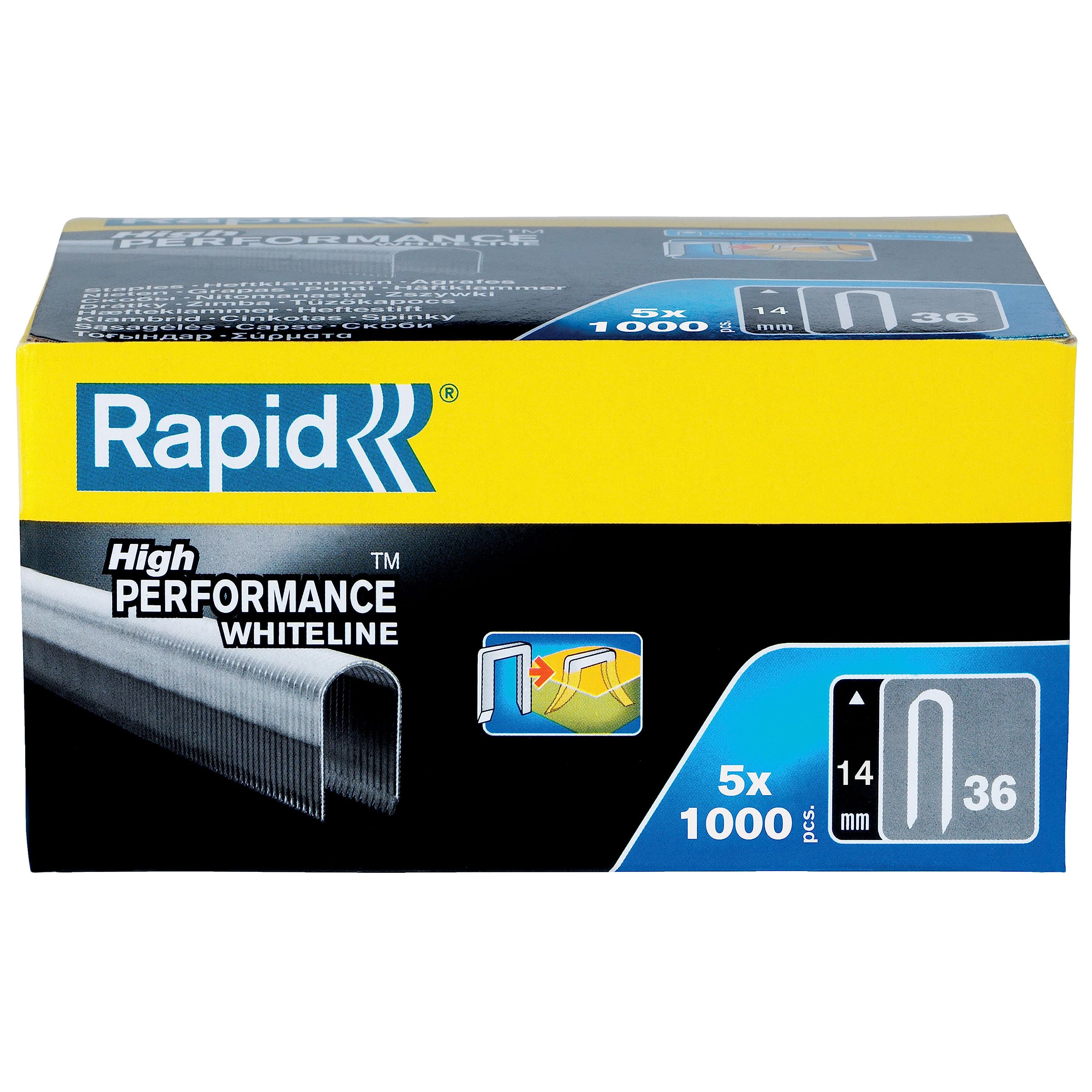Rapid - Agrafes câbles Blanches n°36/ 14mm - 5000pcs - Boîte PRO (11886911)