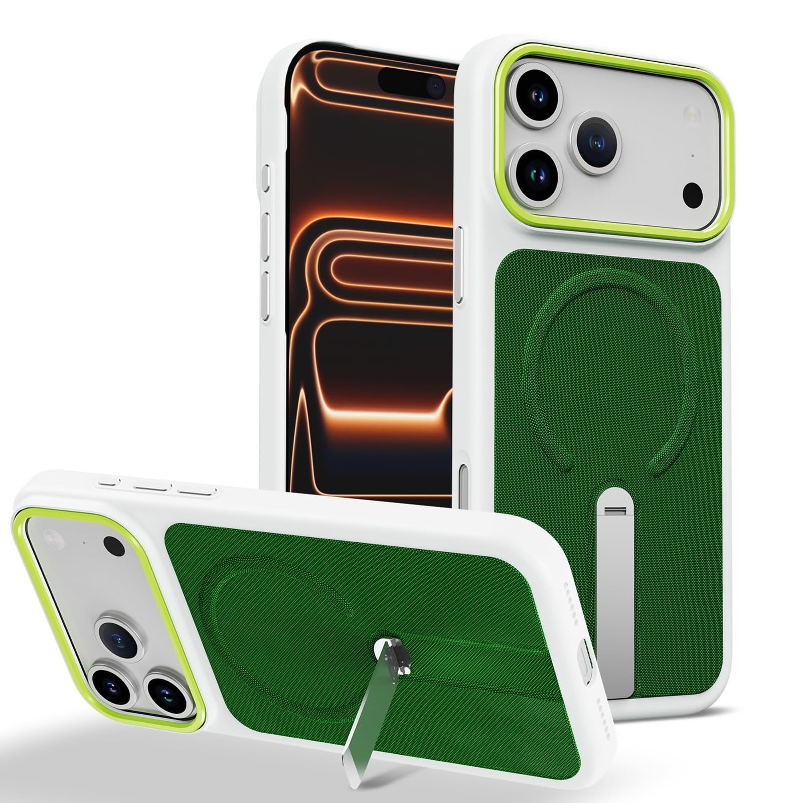 Coque magnétique iPhone 17 Pro avec support béquille et charge à induction