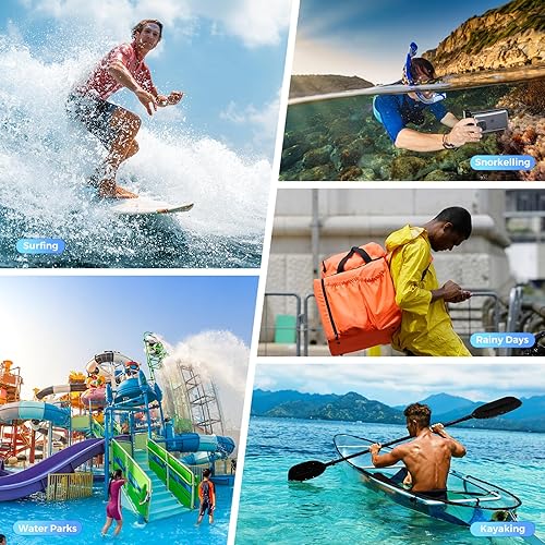 Miniatura 7 de ProCase Funda impermeable flotante para teléfono, funda impermeable para teléfono, bolsa flotante para teléfono celular, bolsa seca submarina