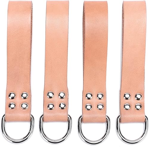 Rolarc Correa de herramientas de cuero resistente para correas de cuero juego de 4 piezas color natural