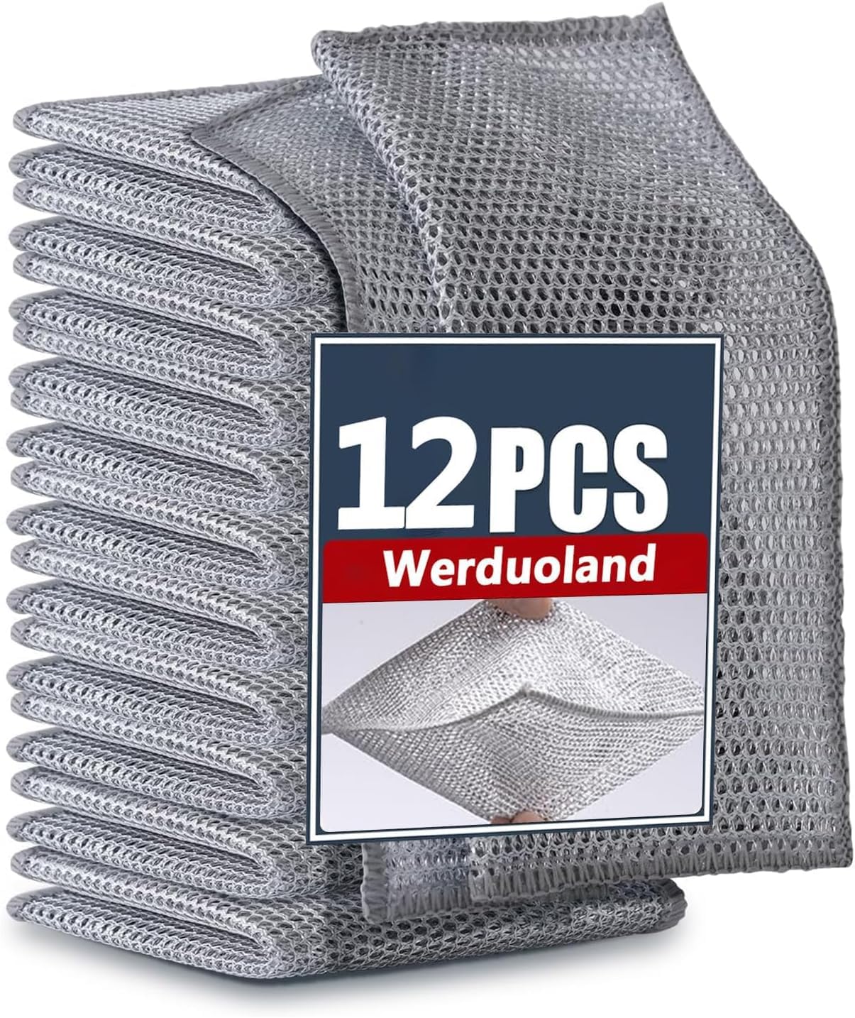 CLAPONE 12 Pcs Non-Scratch Dish Wash Cloth Steel Wire Dish Cloth, Wire Dishwashing Rags for Wet and Dry Stainless Steel Scrubber Non-Scratch Wire Dishcloth for Washing Dishes Sinks Counters (B0DDJBRGXX) Amazon Price History, Amazon Price Tracker