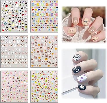 Amazon Co Jp ネイルステッカー ネイルパーツ かわいいネイルシール 手 ネイル用 6枚入り Diy ハンドメイド 手作り デコパーツ ネイルデコレーション 子供に適用 ネイルシール ネイルジュエリー ネイルデコ 大人 動物柄 6枚入り ビューティー