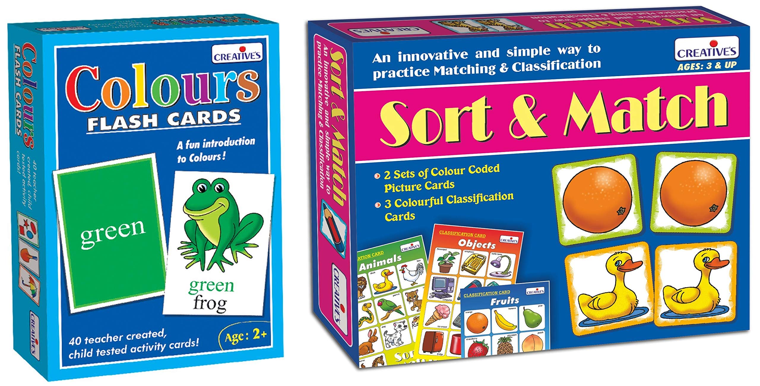 Colours- Flash Cards & Creatives Sort and Match Card Game (Multi-Color)