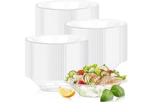 TWOWYHI 120 Clear Plastic Salad Bowls