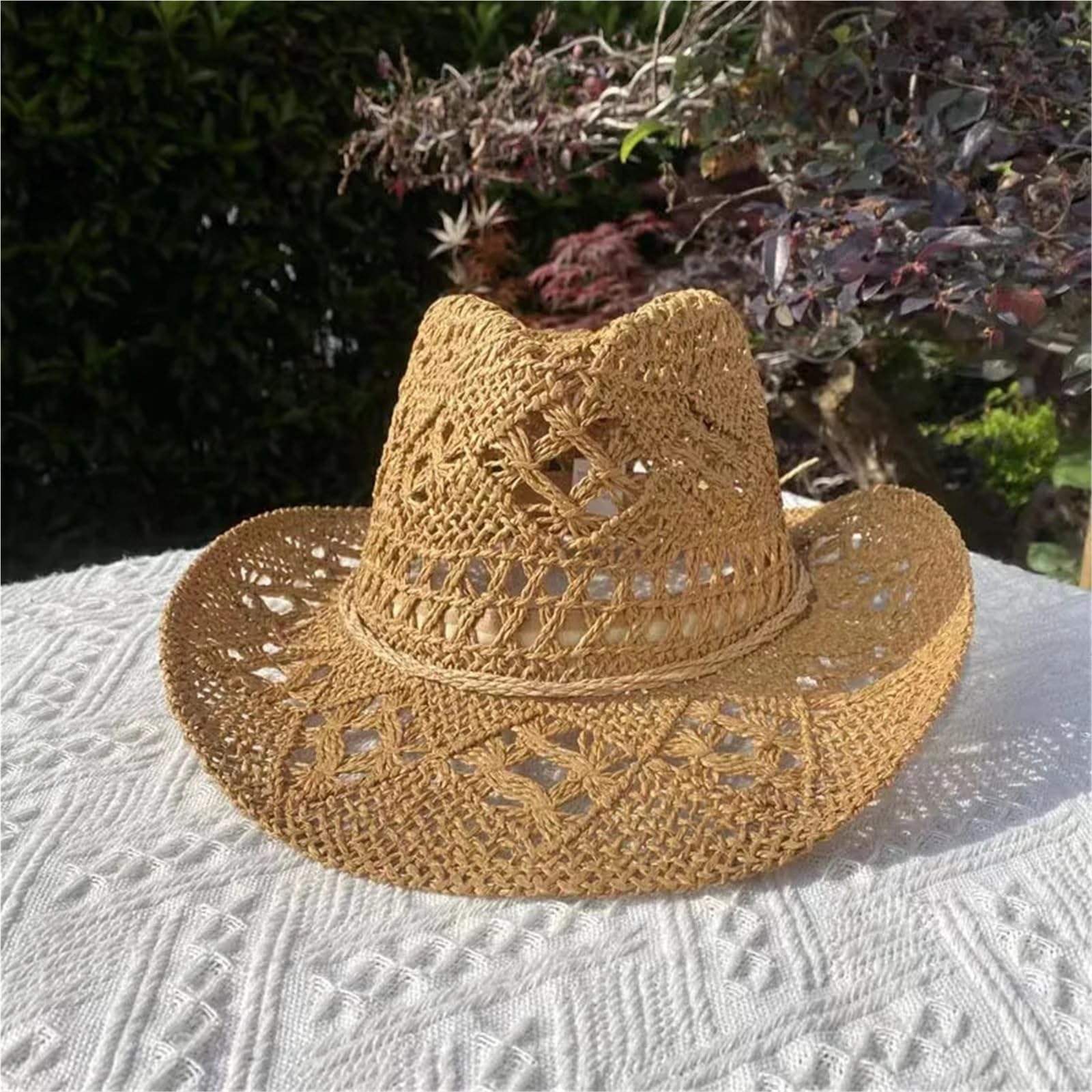 Cappello da cowboy occidentale uomo, cappello donna, rosso a tesa larga, festa, estivo, cowgirl, sole, jazz Para Adultos