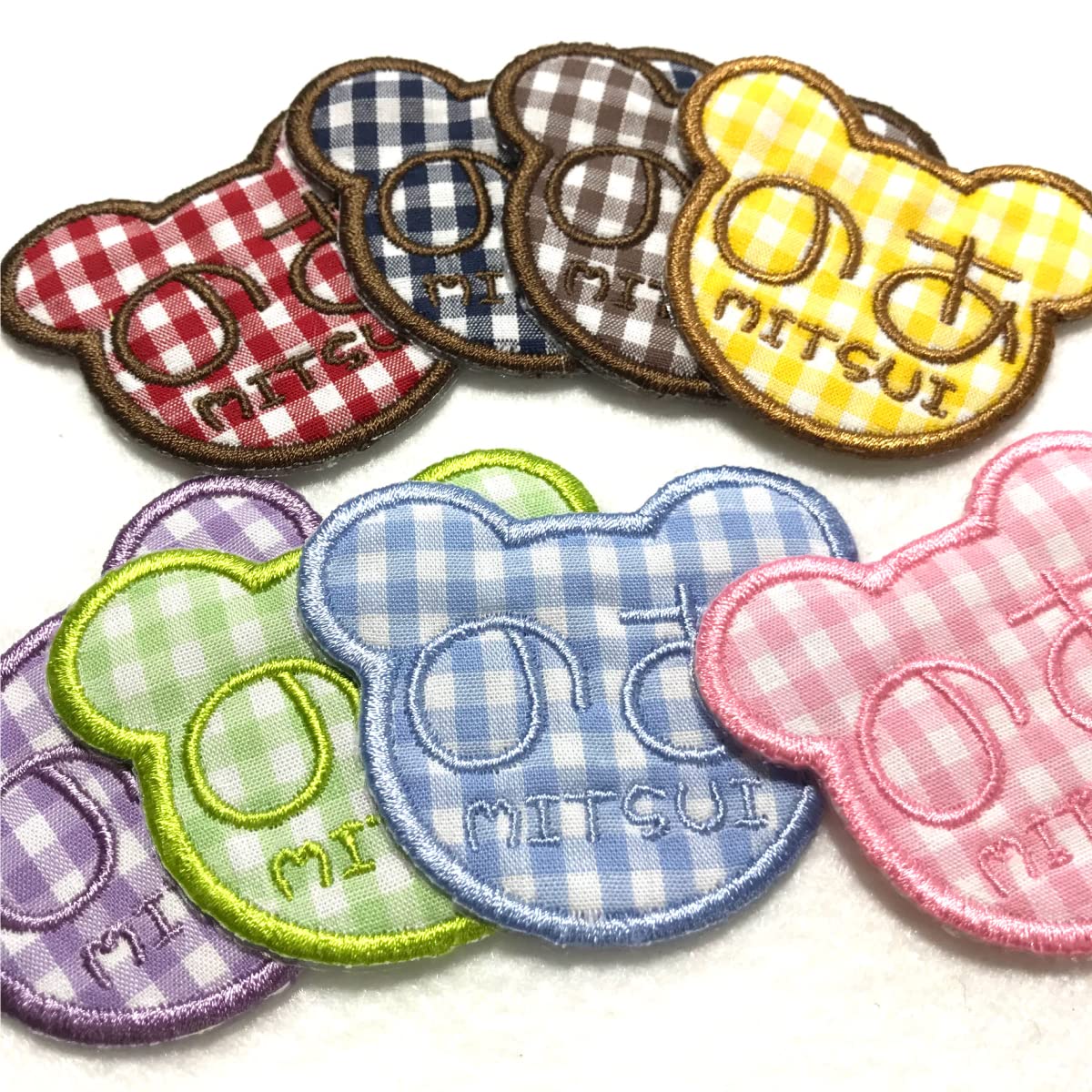 タータンチェックのひらがなアイロンワッペン カット】タータンチェックのひらがなアイロンワッペン【4.5cm】