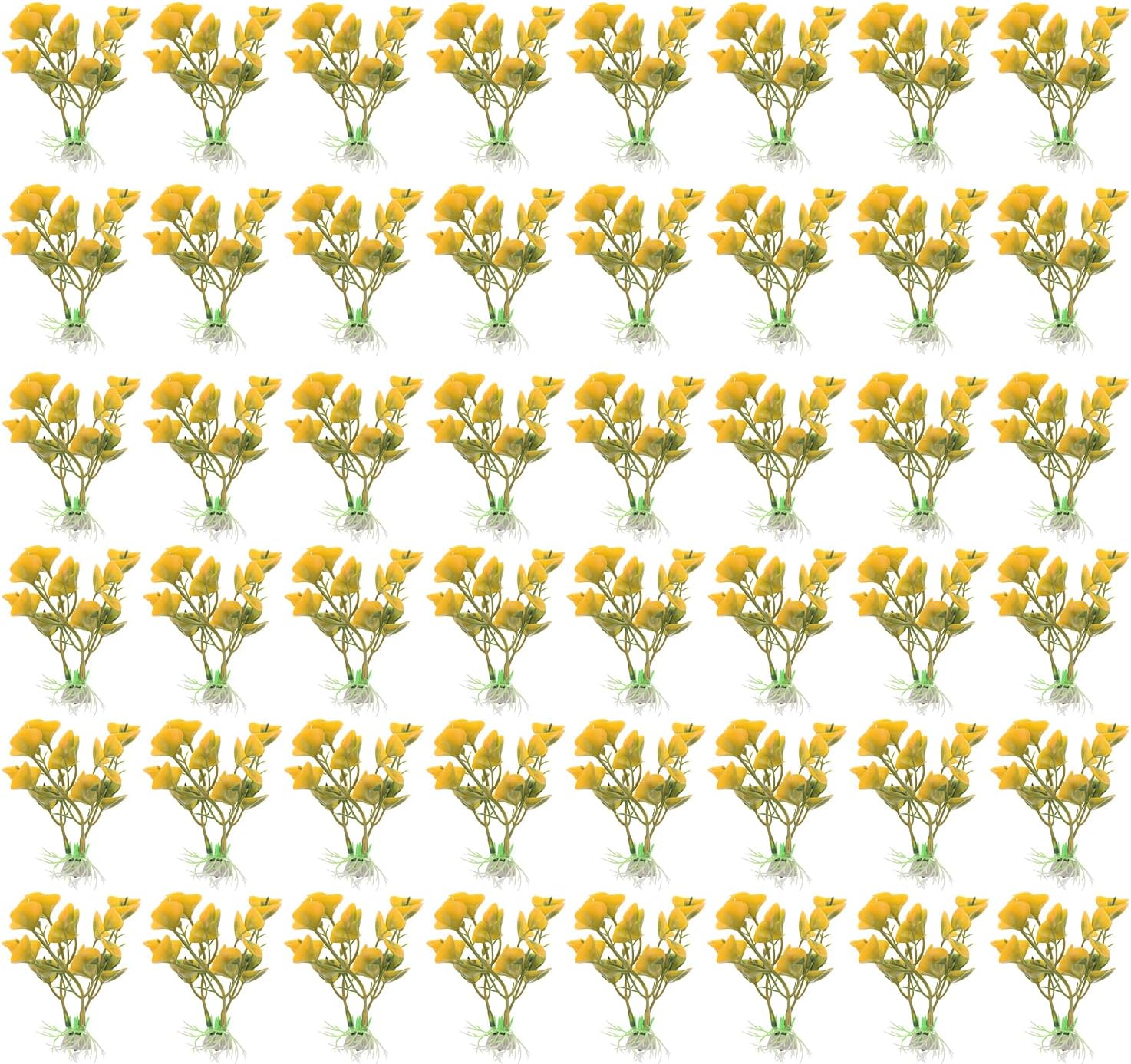 BESTYASH 50pcs Artificial Aquarium Plants and Plastic Fish Tank Props, Realistic Simulation Water Grass Decorations for Freshwater Fish Tanks, Aquarium Fake Plant Supplies