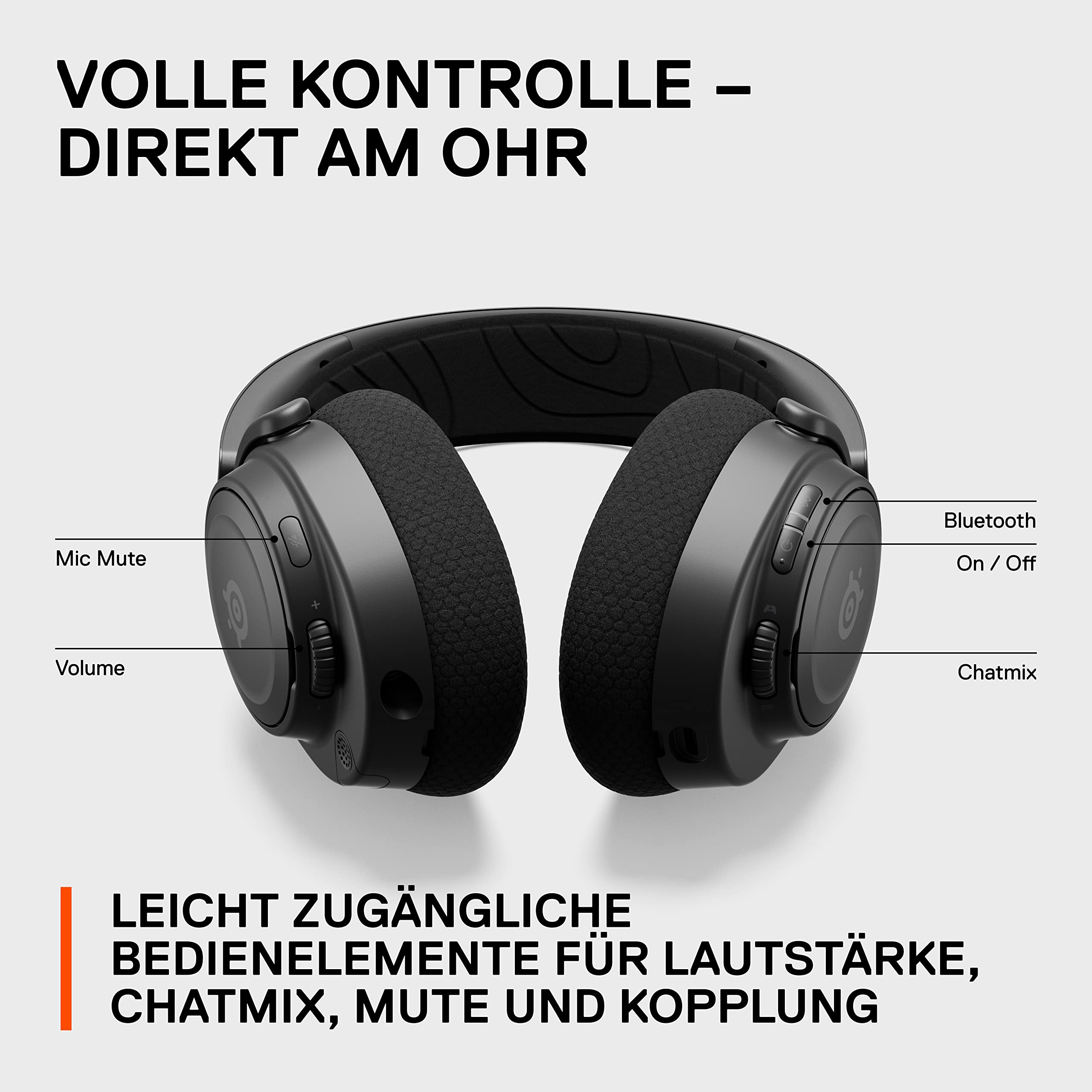 SteelSeries Arctis Nova 7 Wireless Gaming-Headset Multi-Plattform PC PS5 VR 2,4 GHz Bluetooth 38 Std. Akkulaufzeit USB-C ClearCast Gen 2