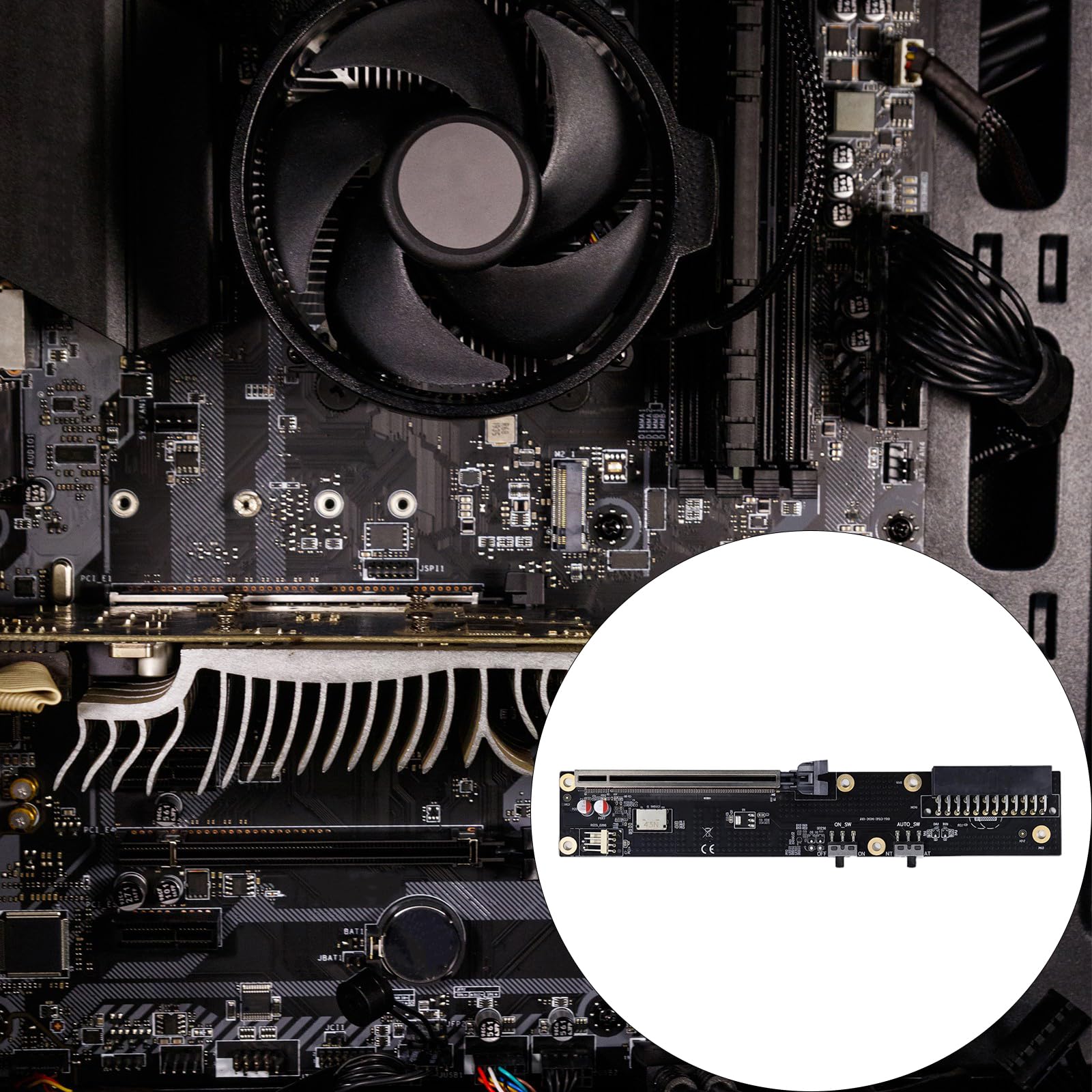 Opt Link Backplate PCIe 5.0 Carte d'extension pour GPU externe et disque NVMe avec design métallique durable Opt Pcie