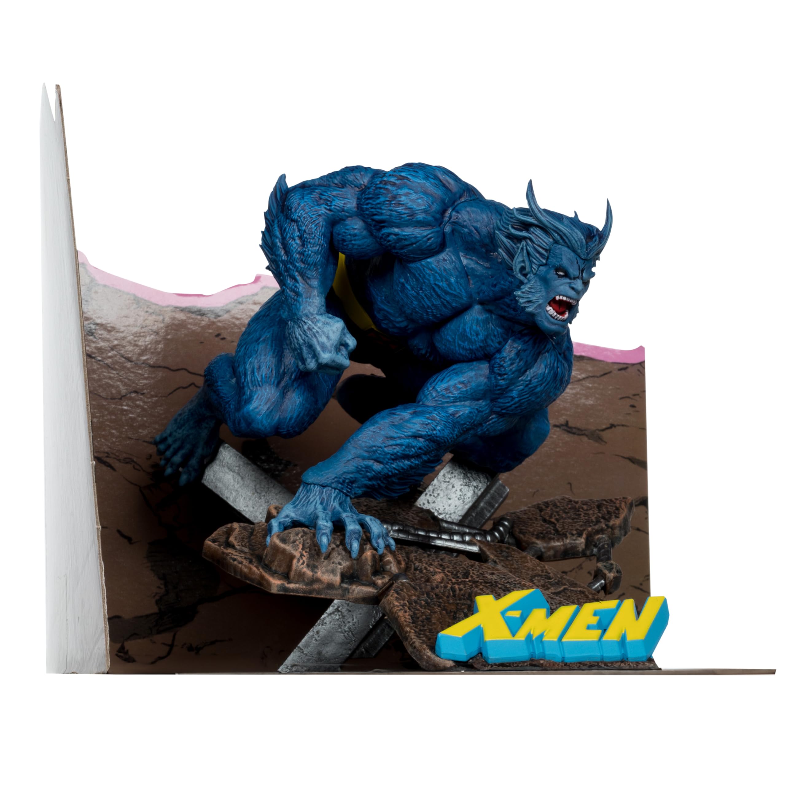 McFarlane Marvel Beast - Juguetes coleccionables a Escala 1:10 con Escena (X-Men #1)