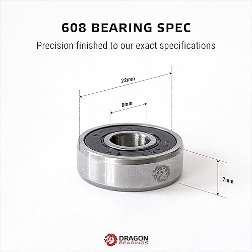 Miniatura 3 de Rodamientos de monopatín de precisión Fireball Dragon con T-Tool  Rodamiento 608 para monopatines, longboards, patines en línea, patines de