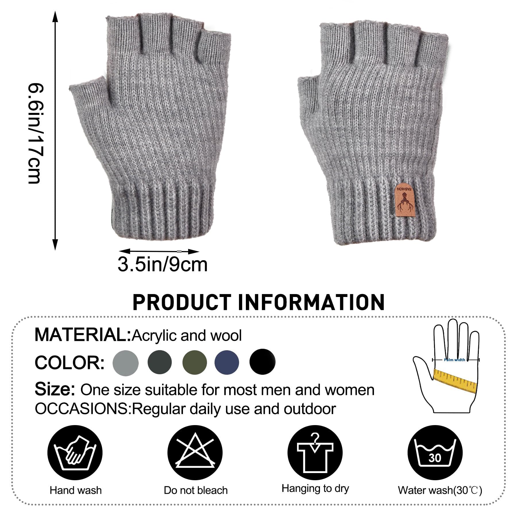 Guanti Lavoro Outdoor Guanti Senza Dita Termici ZOCONE - 2 Paia Per Uomo E Donna, Ideali Per Lavoro E Sport Guanti Outdoor - Foto 2