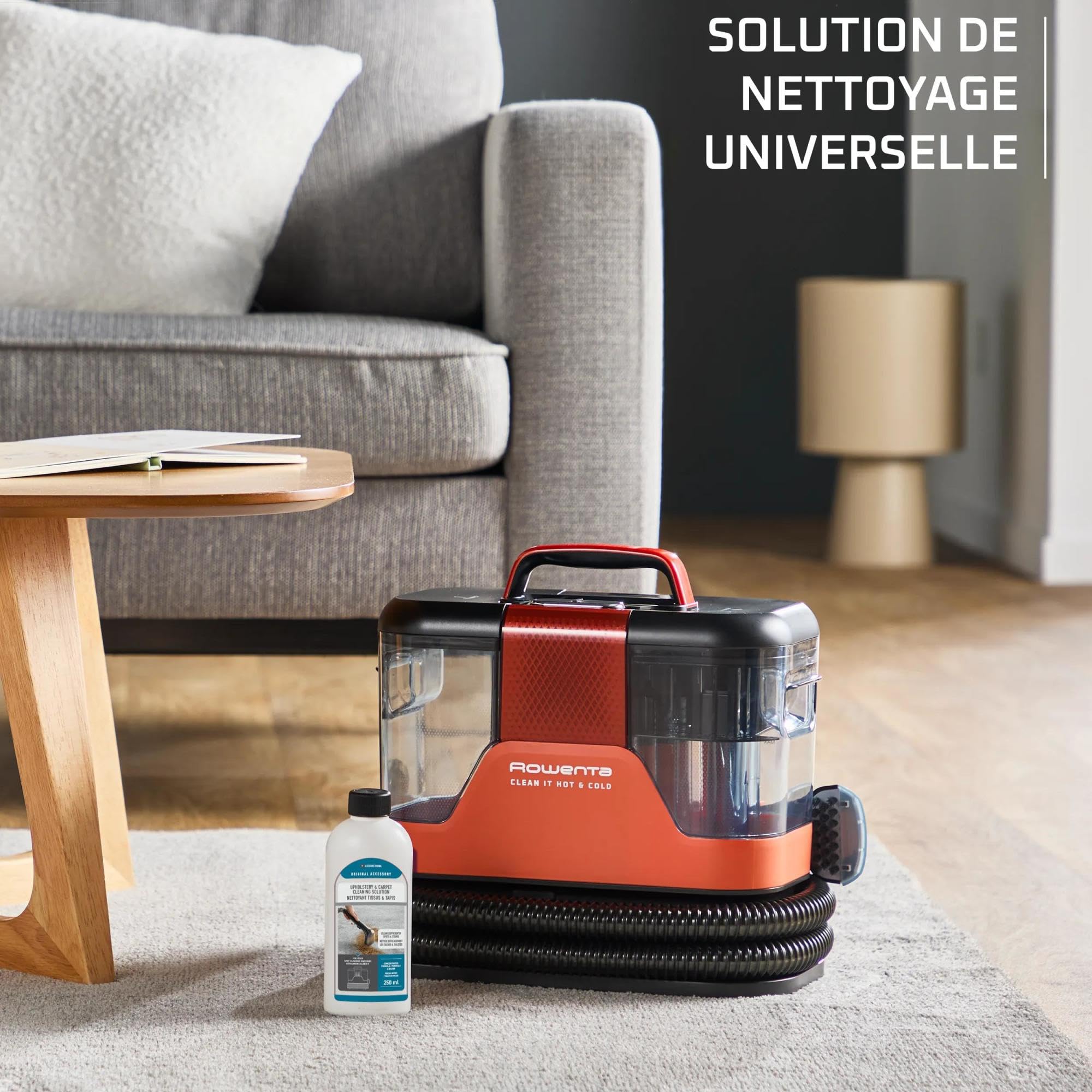 Rowenta Clean It Hot & Cold, Shampouineuse, Nettoyeur détacheur, Eau chaude & eau froide, 1 150 W, IN7011F0