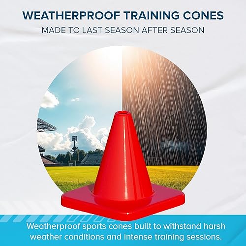 Miniatura 4 de LVL10 Pro Training Cones - 6" Soccer Training Cones for Sports - for Basketball, Football, Basketball and Agility Drills - Soccer Field Markers That