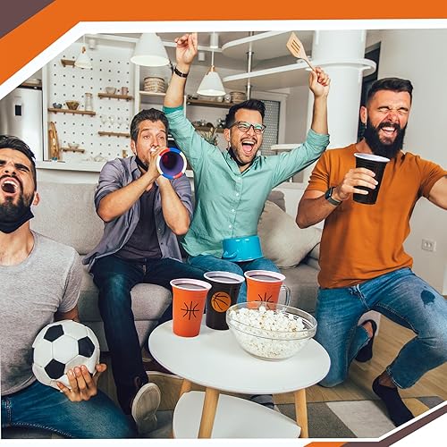 Miniatura 6 de Zhehao Paquete de 60 vasos de plástico a granel de 16 onzas desechables de material plástico de polipropileno de dos estilos y tazas temáticas de