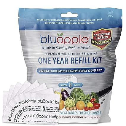 Aureus Product Innovations Inc Bluapple One-Year Refill Kit with Activated Carbon (Set of 8)