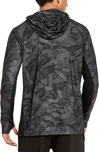 Miniatura 2 de COOrun Camisas de sol con capucha para hombre con máscara, camisas de pesca para hombre, manga larga, UPF 50, camisetas de senderismo