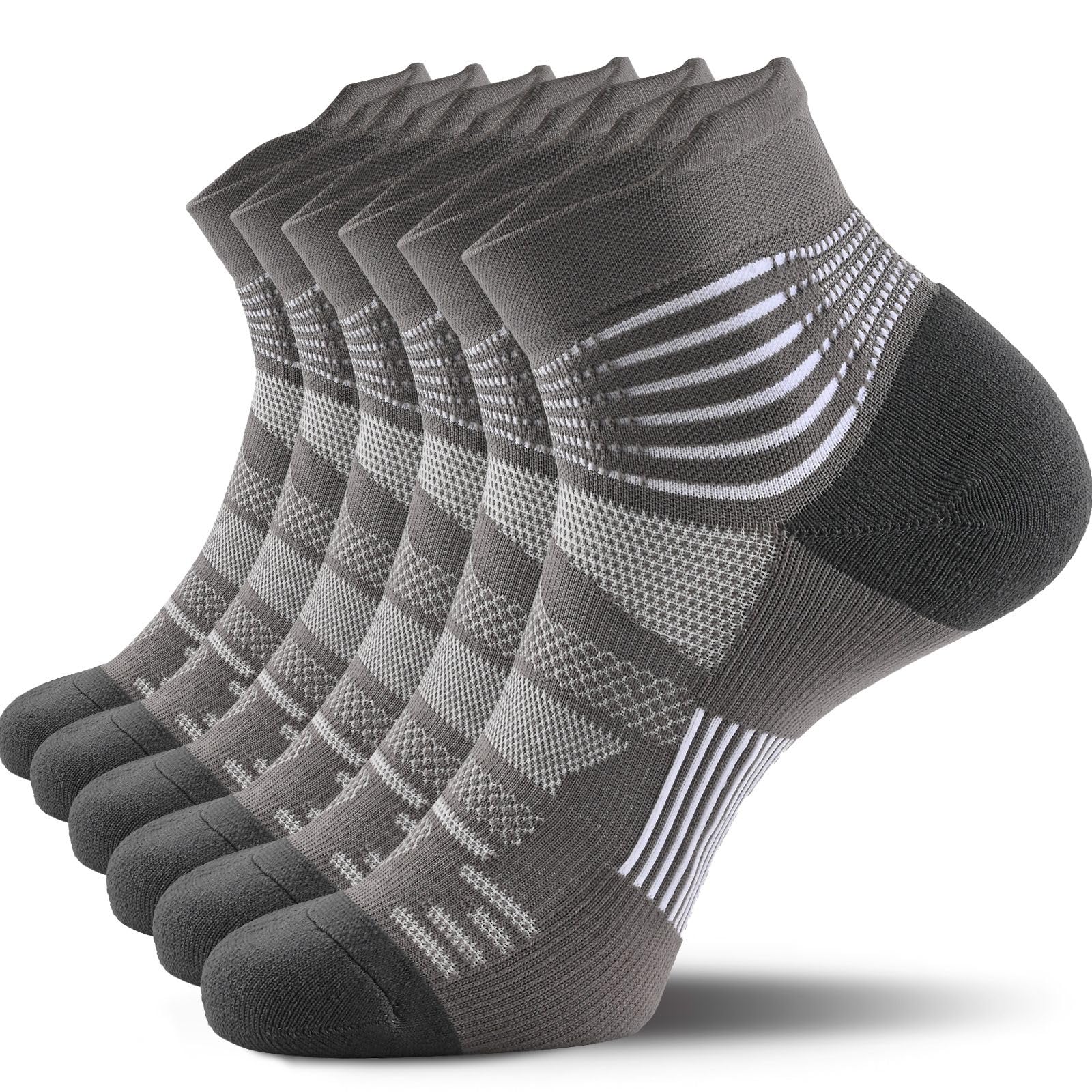 Compression Ankle Support Socks Coolmax Wicking Cushioned Athletic Plantar Fasciitis Relief Men Women 2/3/4 Pairs