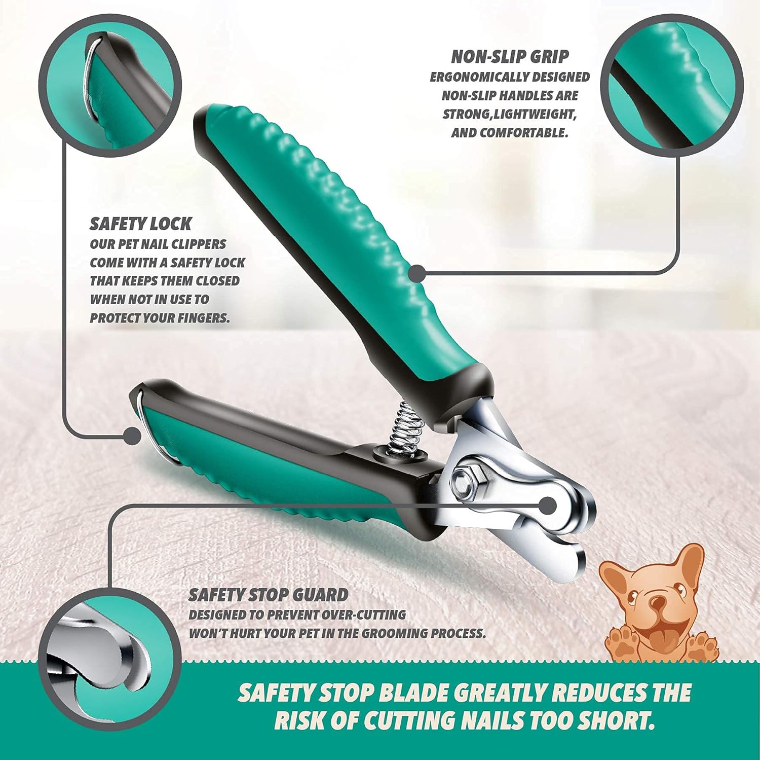 Ruff 'N Ruffus Self-Cleaning Slicker Brush | Upgraded PAIN-FREE Bristles Gently Removes Loose Undercoat, Mats & Tangled Hair | For Cats & Dogs With All Hair Types + FREE Pet Nail Clippers