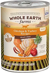 Whole Earth Farms Grain Free Chicken and Turkey Recipe Canned Dog Food - 12.7 oz Can