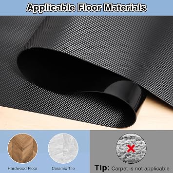 50 x 60 Waterproof Chair Mat for Hardwood, Office Chair Mat for Rolling Chair, Desk Mat for Hardwood Floor, Floor Mat for Home Office, Anti-Slip PVC Floor Protector for Gaming Room