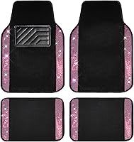 Vista 24 de CAR PASS - Tapetes para automóvil con diamantes de imitación y almohadilla para el talón, antideslizantes, de cloruro de polivinilo, impermeables