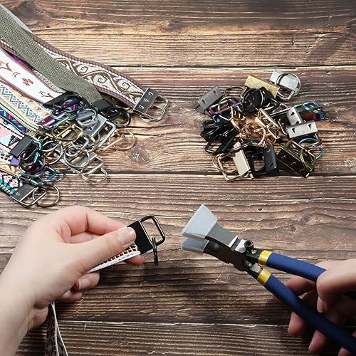 Miniatura 7 de SPEEDWOX 25 piezas de herramientas para llavero con anillo dividido, juegos de pulseras de correas para manualidades