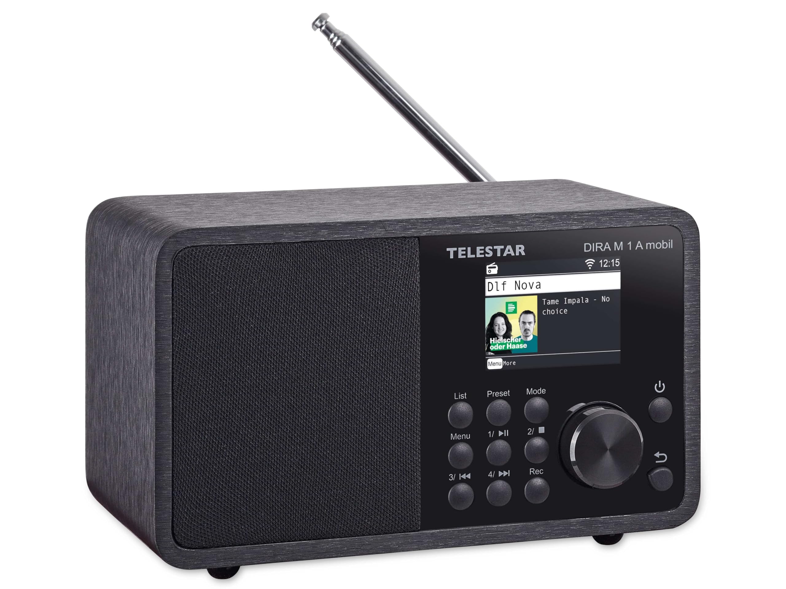 Telestar DIRA M 1 A Batterie Mobile Numérique Radio Internet (Dab+ / Dab/FM/Internet, Batterie Li-ION, WLAN Bluetooth 5.1, Affichage Couleur, Avertissement d'urgence EWF) Noir