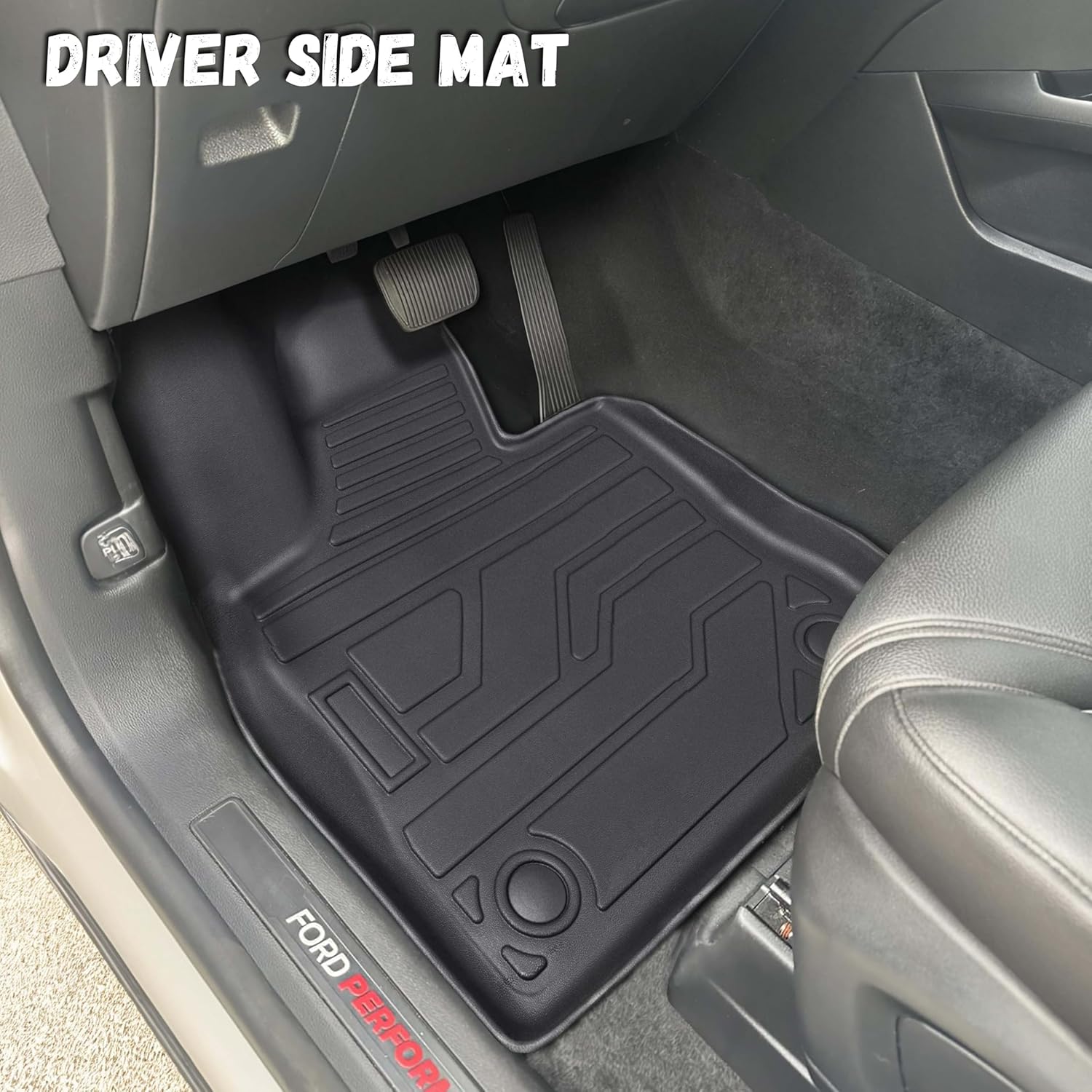 Floor Mats for Ford Explorer 2020-2025 2026 6-Seat (2nd Row Captain Seats), Custom Fit TPE All Weather Floor Liners, 1st & 2nd Row & Cargo Mat with Backrest Mat Explorer Accessories