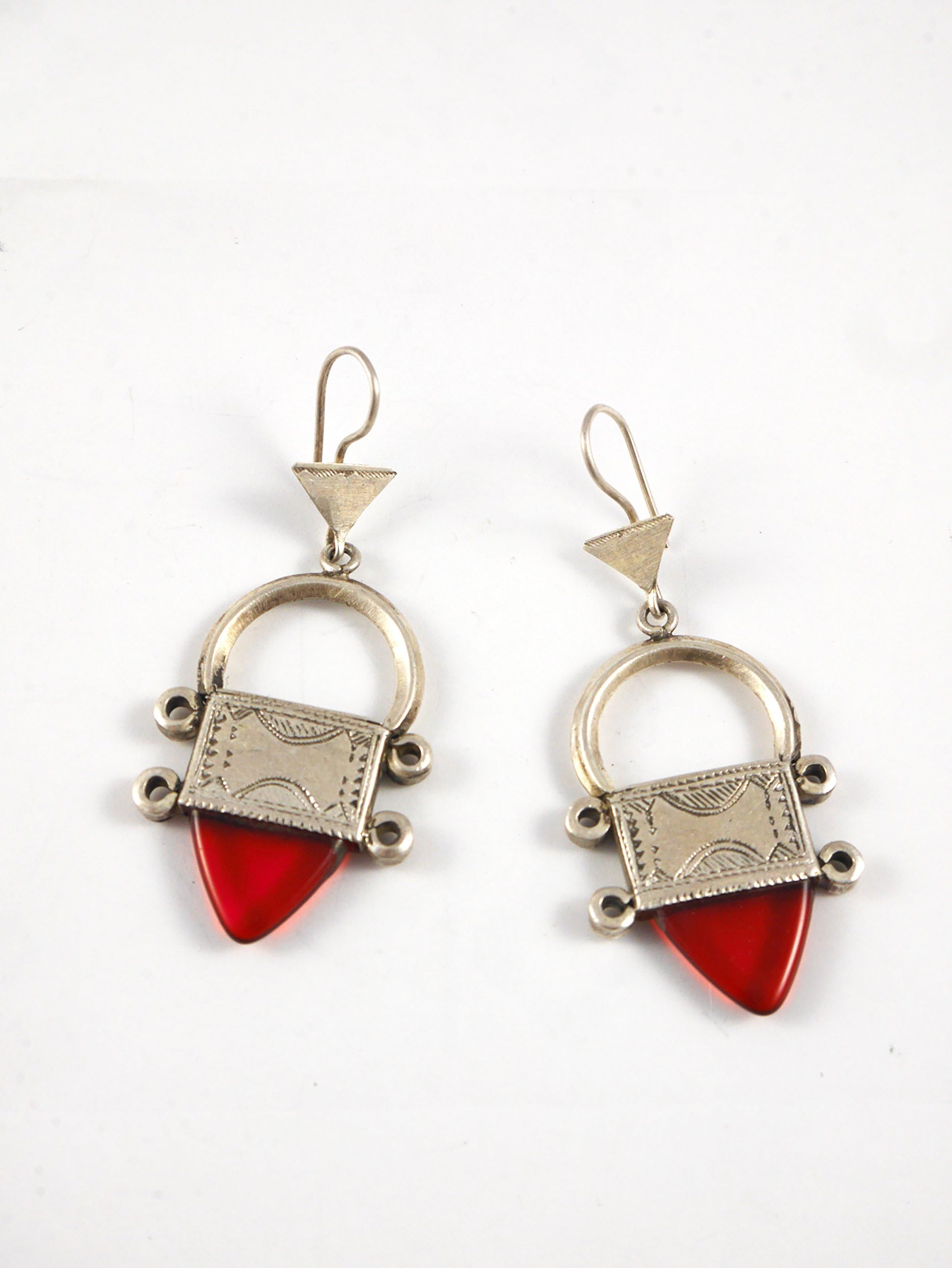 SILVER OLD TRIBAL TUAREG EARINGS