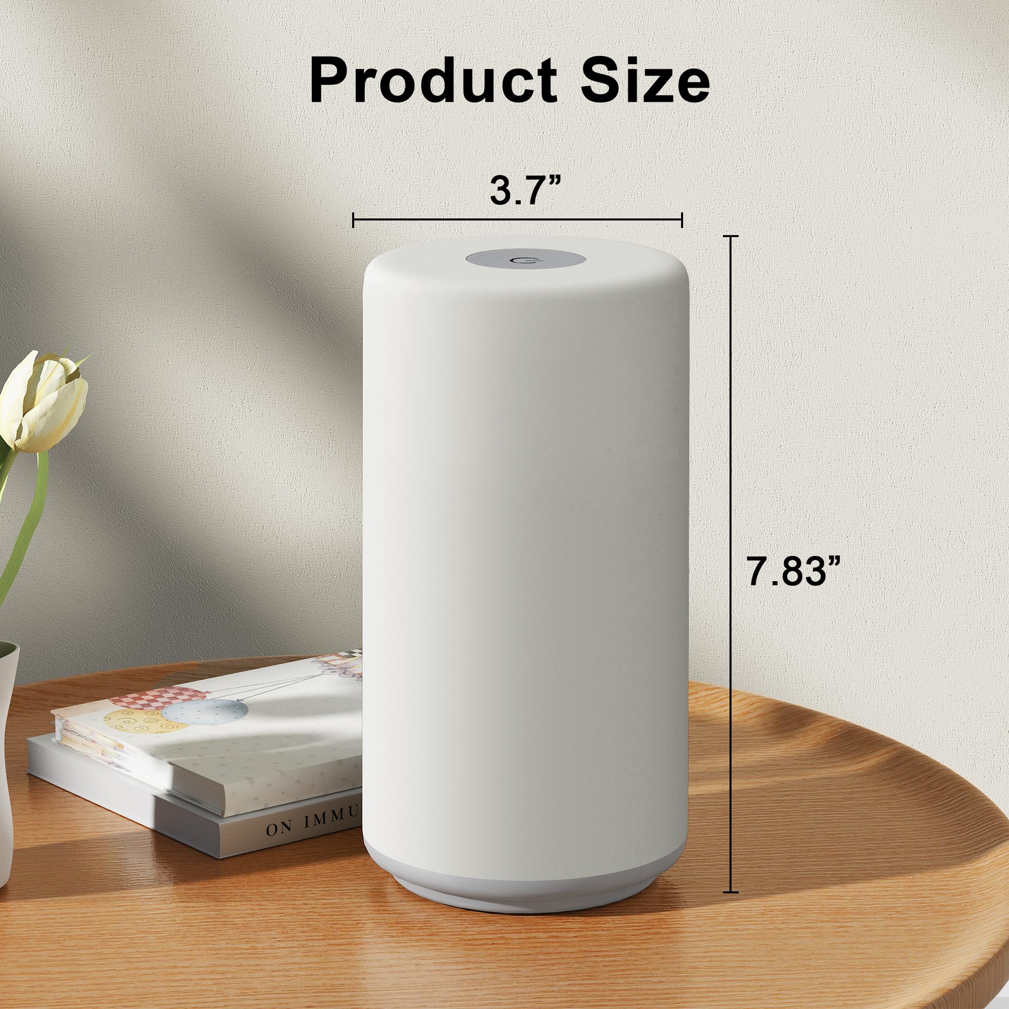 ROOTRO Touch Bedside Table Lamp, [Sleek Design & RGB Mode] 3 Way Dimmable Small Lamp for Bedroom, LED Lamp with Warm  Lights, Multi-Color Smart Nightstand Lamp for for Living Room Home Gifts