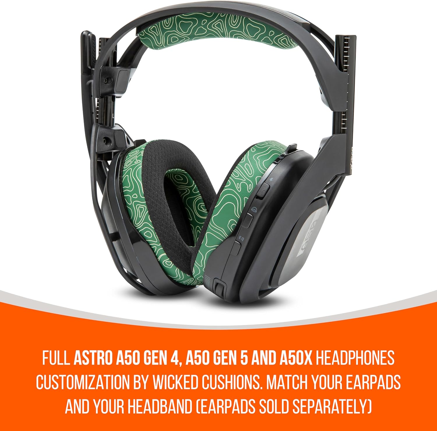 WC BandZ A50 - Upgraded Headband Replacement Kit for Astro A50 Gen 4, Gen 5, & A50X by Wicked Cushions | Enhanced Comfort, Style & Easy Installation | Emerald Tide