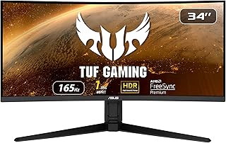 ASUS TUF Gaming VG34VQL1B Monitor – 34 Inch WQHD (3440×1440), 165Hz (Above 144Hz), Extreme Low Motion Blur, FreeSync Premi…
