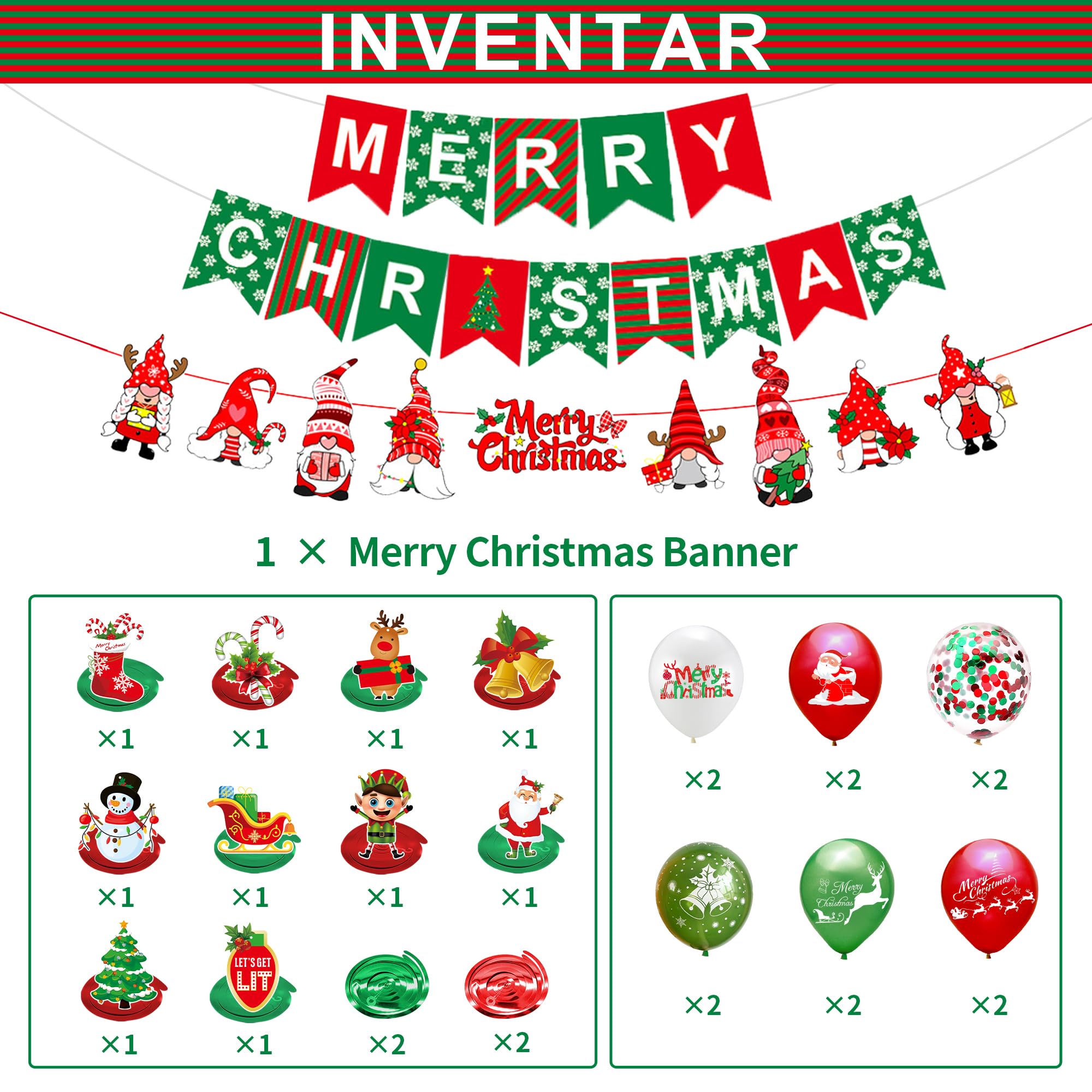 SUPJADE Christmas Ceiling Wall Decorations - Image 2