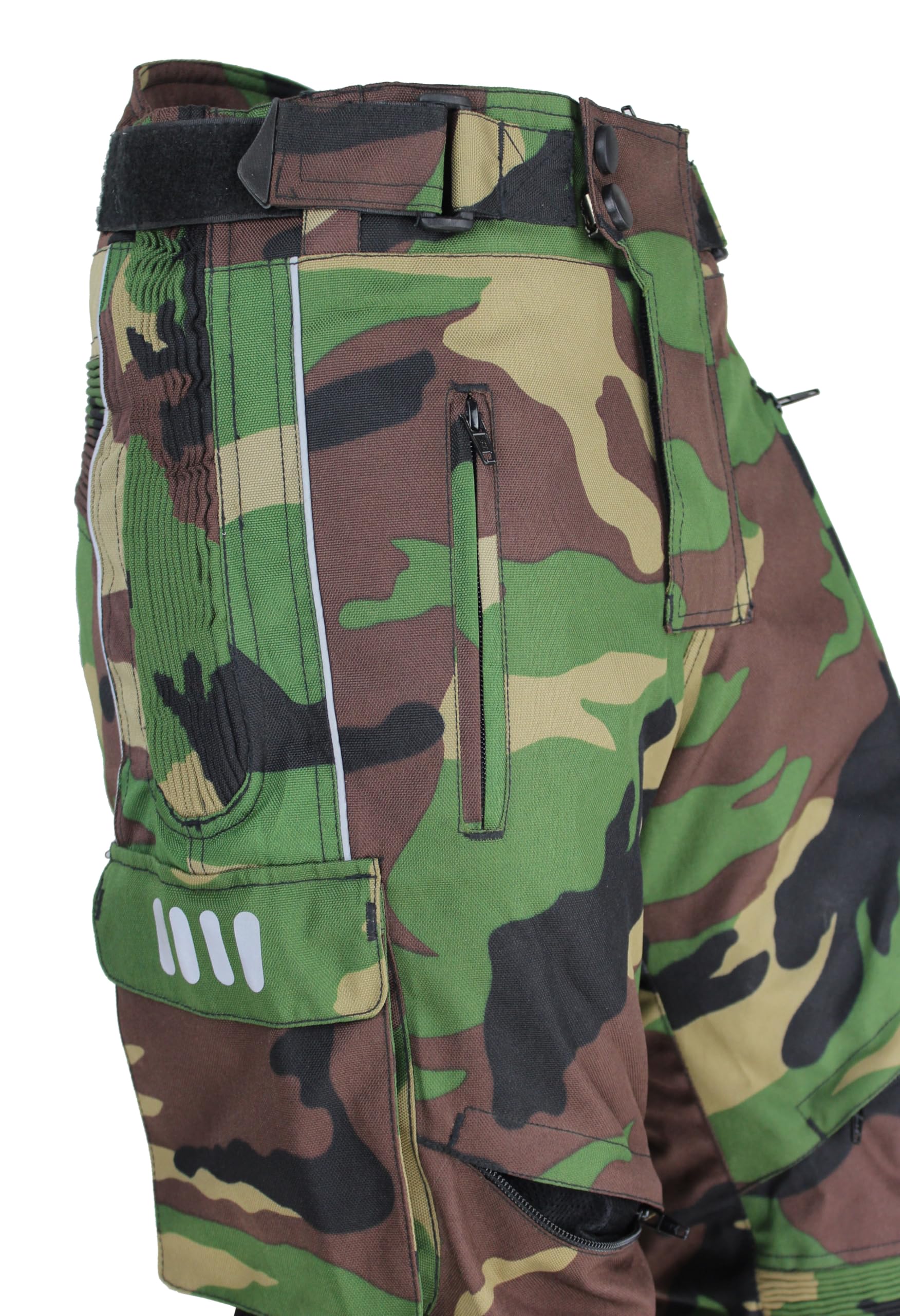 EURO STARS Motorradhose Wasserdicht mit Luftöffnungen und Schutzprotektoren & Abnehmbarem Innenfutter für Atmungsaktive Camouflage-Hose