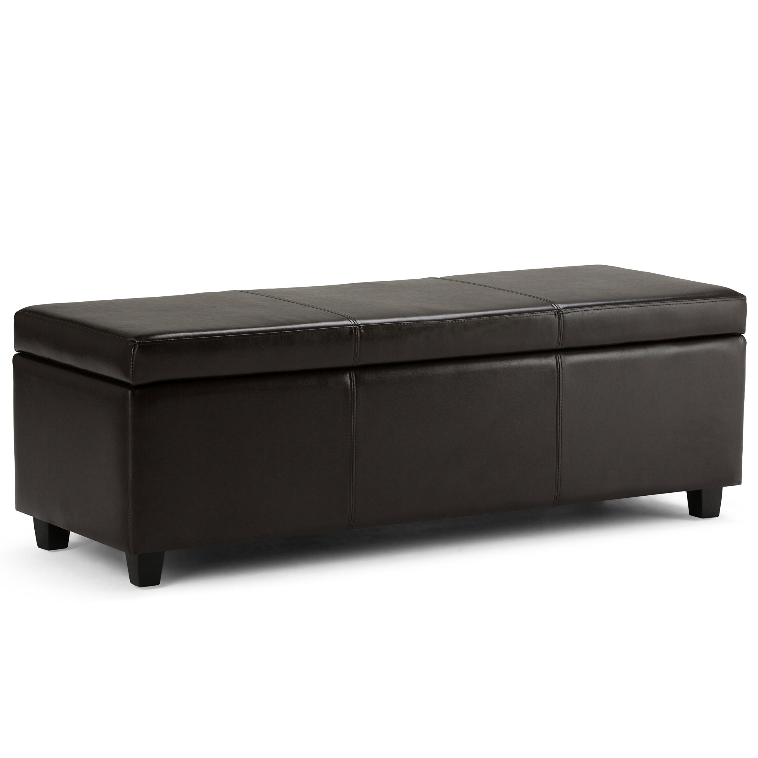 Buy SIMPLIHOME Avalon 48 inch Wide Rectangle Lift Top Storage Ottoman