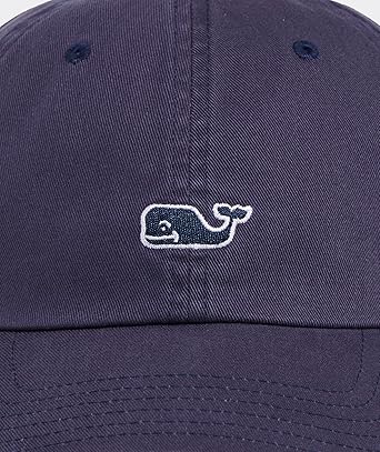 vineyard vines Men's Whale Logo Baseball Hat, Blue Blazer, One