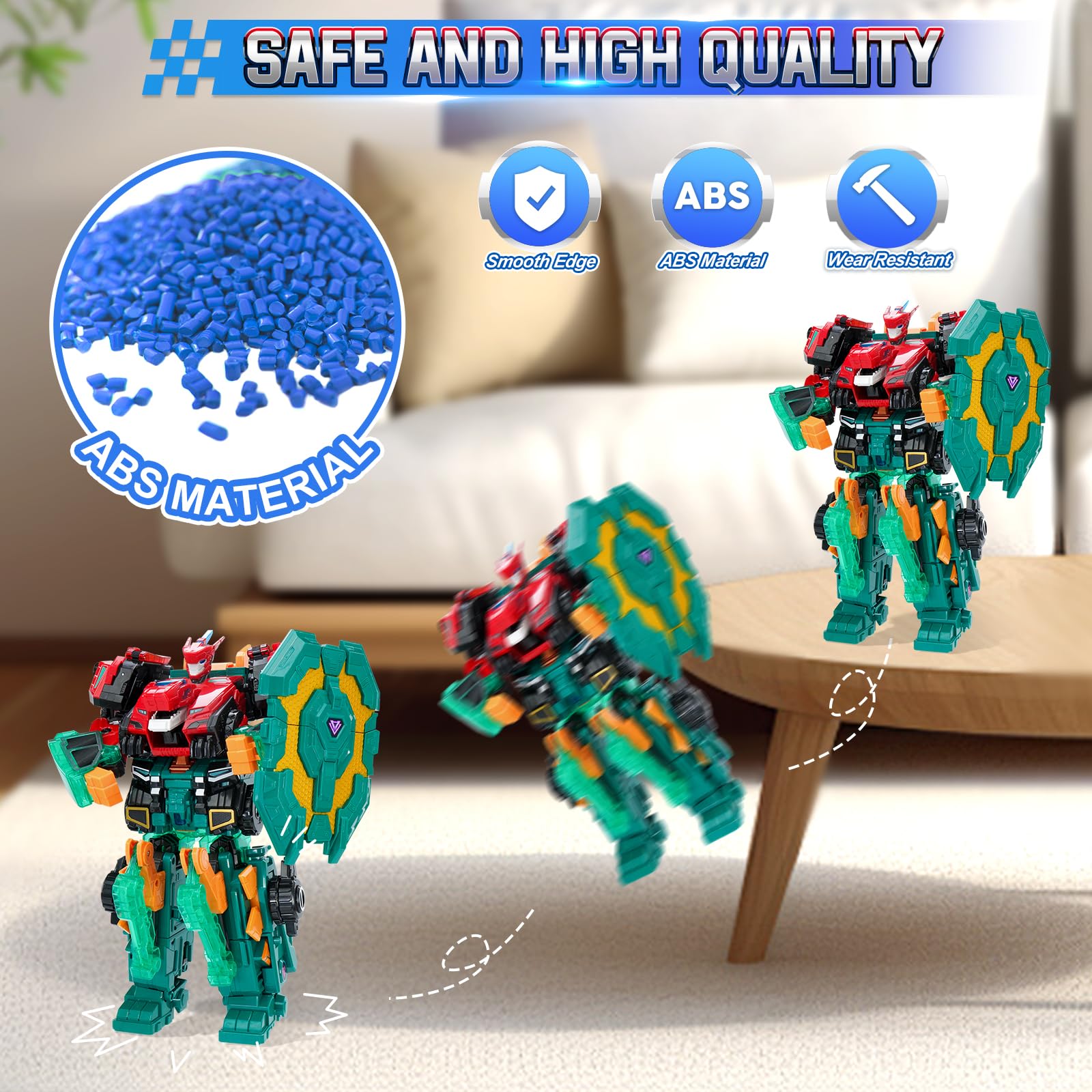 Robot transformatorowy 3 w 1 Raptor Chyron, 11,02 cala, Robot zabawki dla dzieci, wagon, dinozaur i robot transformator zabawki dla chłopców i dziewczynek 5 6 7 8 9 10 lat