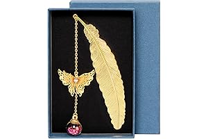 UpUDo Feather Metal Bookmarks Gifts for Birthday Christmas Valentine's Day Writers Teachers...
