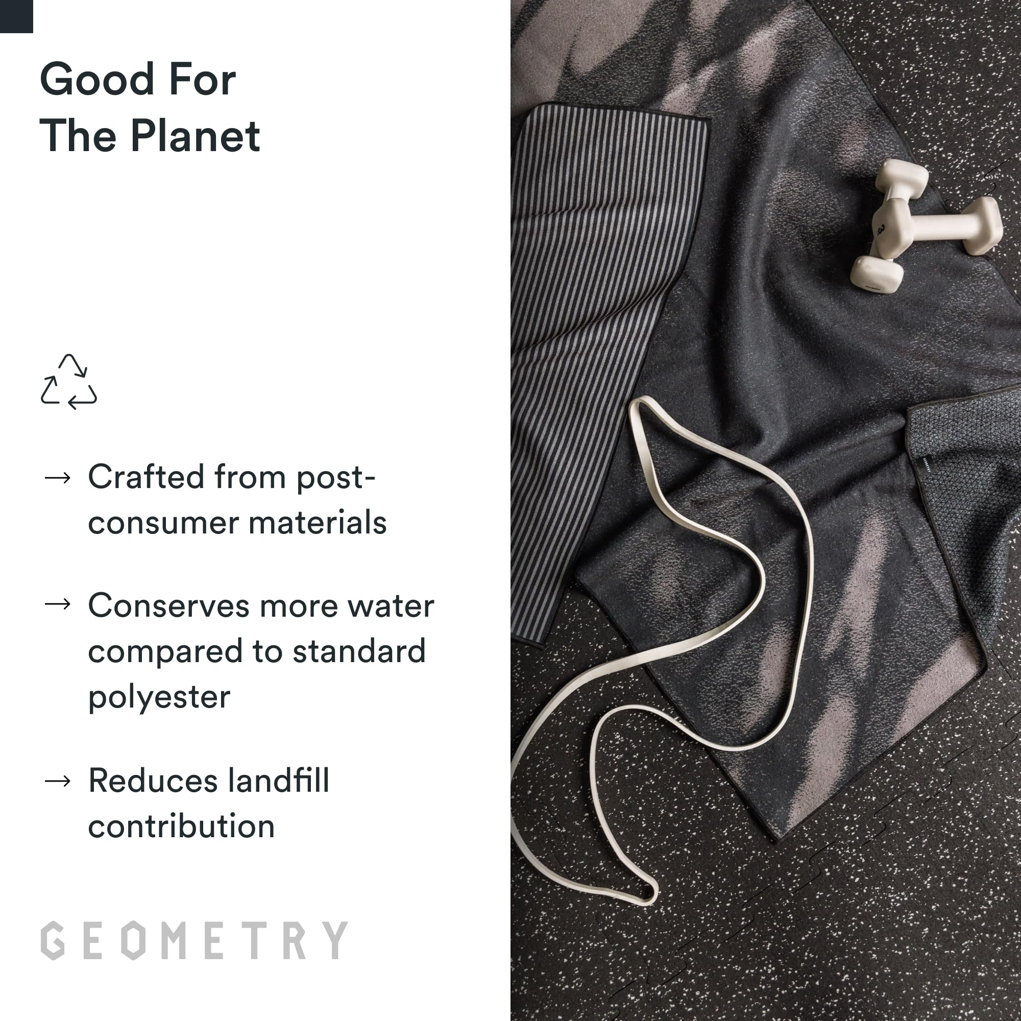 Geometry Toallas de Gimnasio para Entrenar, Toalla compacta y de Secado rápido, Toalla de Entrenamiento de Microfibra súper Absorbente, Toallas de Sudor de Microfibra Gimnasio