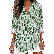 Long Sleeve Workout Tops for Women Business Vintage Summer Tunic Floral Print Cotton Casual Plus Size Blouse