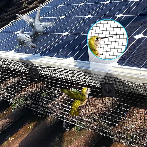 Miniatura 8 de Panel solar más grueso resistente para pájaros, 12 libras, 6 pulgadas x 102 pies, 70 sujetadores de aluminio, panel solar, protector de palomas, a