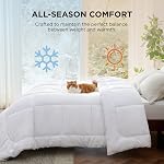 Bedsure White Duvet Insert Queen - Quilted Comforters Queen Size, All Season Duvet, GentleSoft Down Alternative Bedding, with 8 Tabs, Gifts for Women/Men, White, Queen 88 x 88 Inches