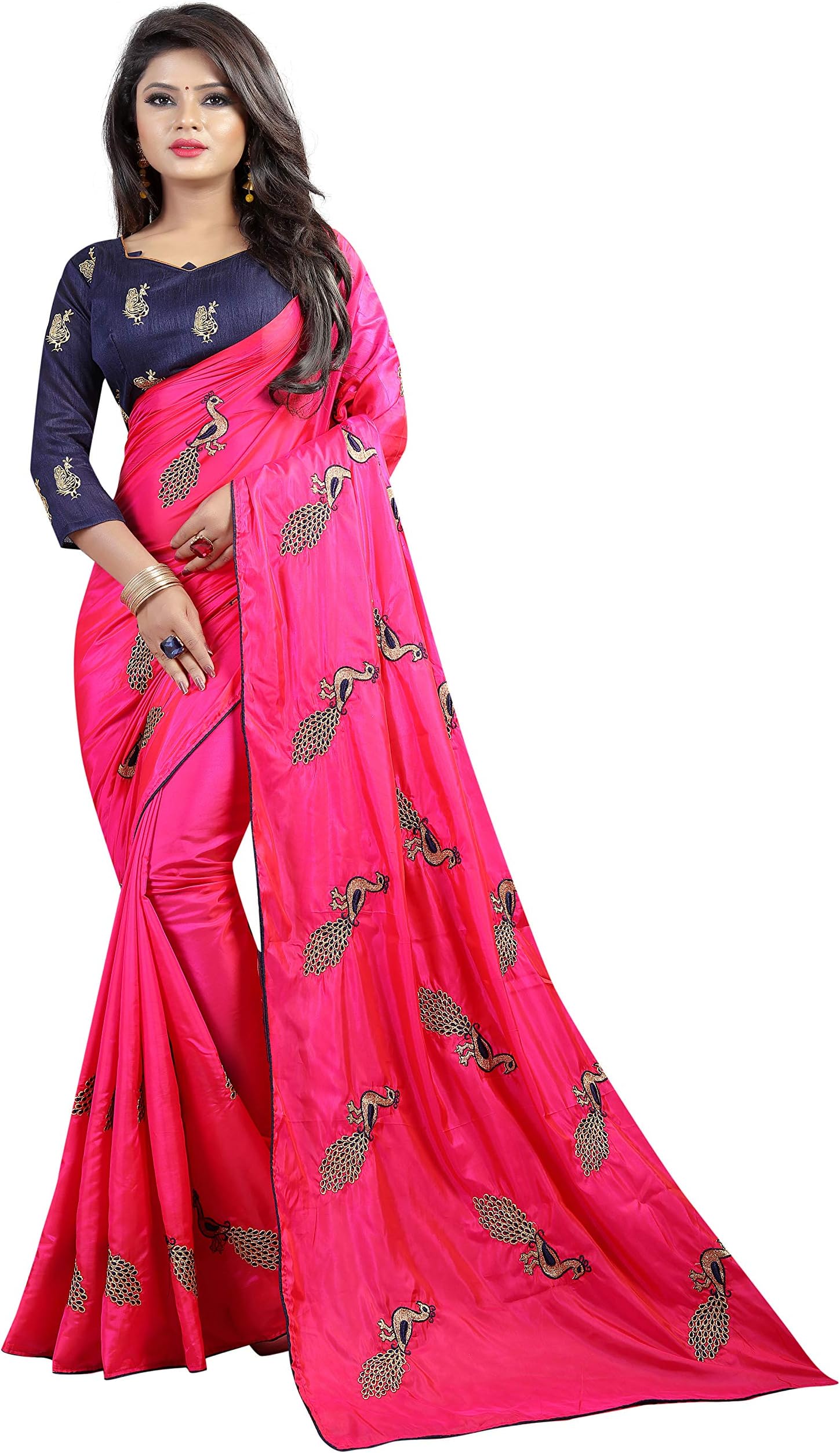 Women's Banarasi Pure Silk Saree With Unstitched Blouse Piece