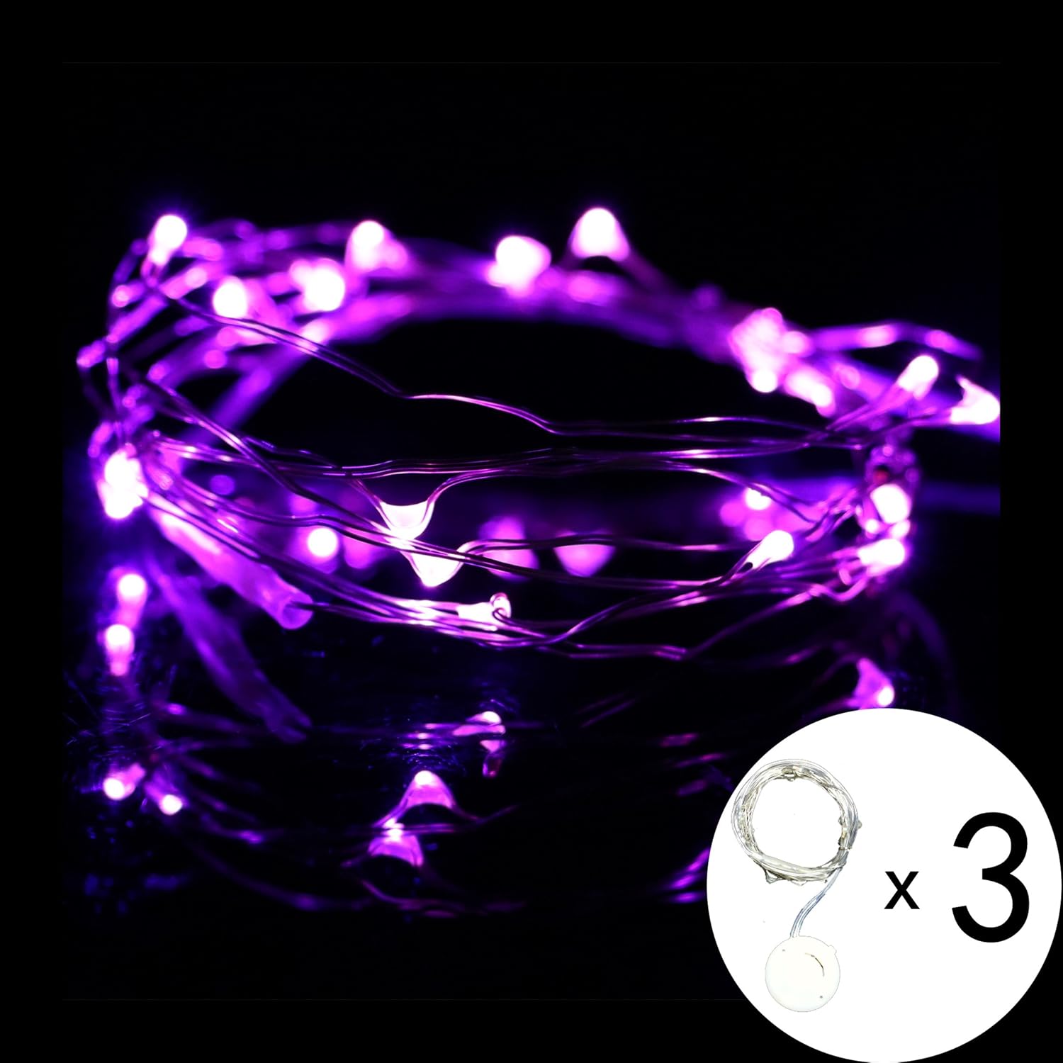 3Packs String Lights Copper Wire, Kakashi 7ft 20LED Starry