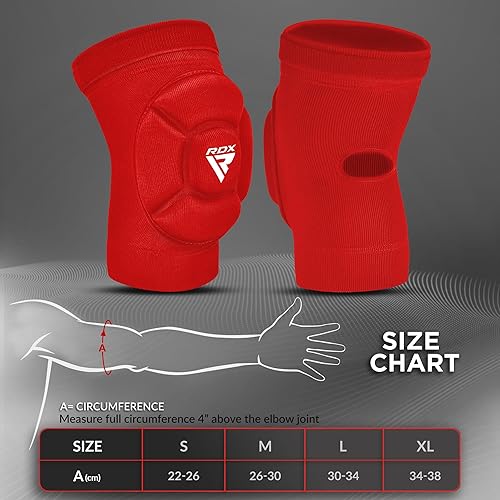 Miniatura 6 de RDX Coderas aprobadas por CE SATRA, Muay Thai MMA Kickboxing Sparring Elbow Guard, artes marciales sorprendente protección, lucha libre de