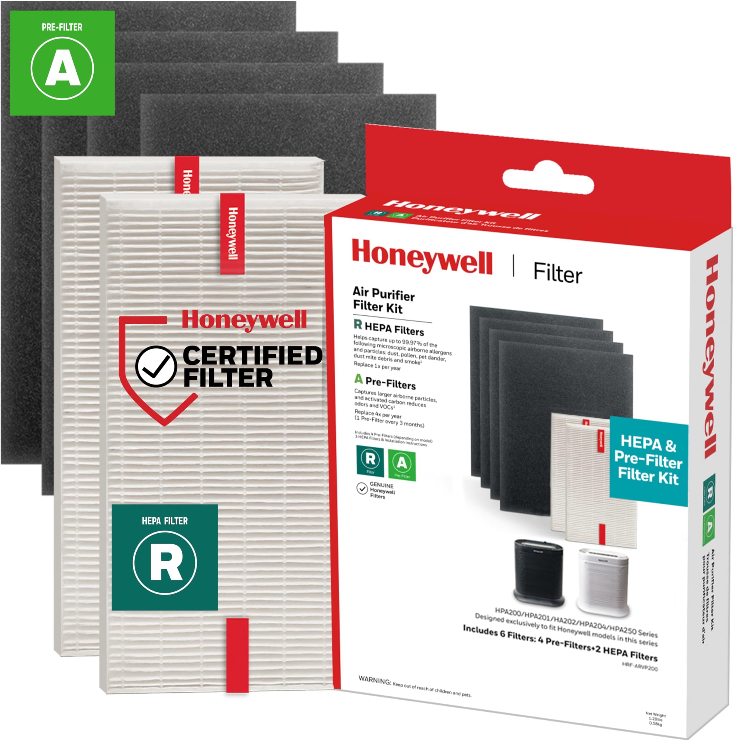 True HEPA Air Purifier Filter Value Combo Pack for HPA200 and HPA5200 Series Air Purifiers