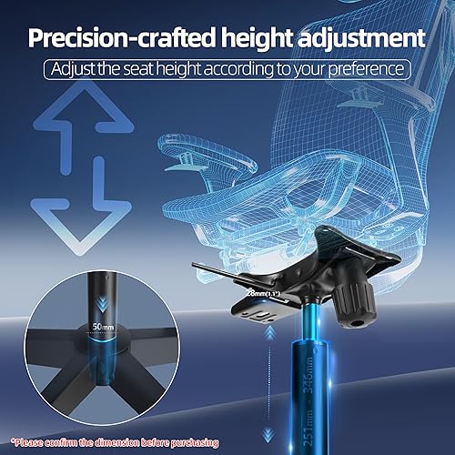 Miniatura 4 de MASTERY MART Reemplazo del cilindro de elevación de gas para silla de oficina, longitud de viaje de 4 pulgadas, resistente 450 libras, pistón de