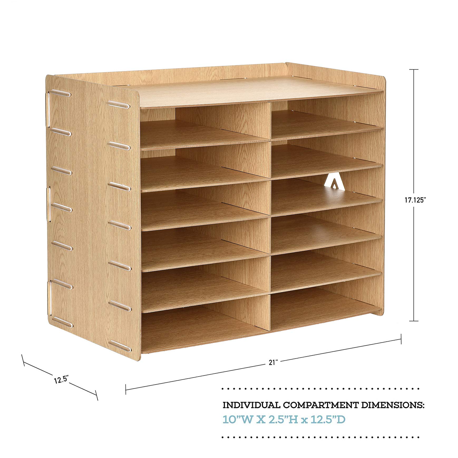Buy Adir Wood Paper Storage Organizer Construction Paper Storage