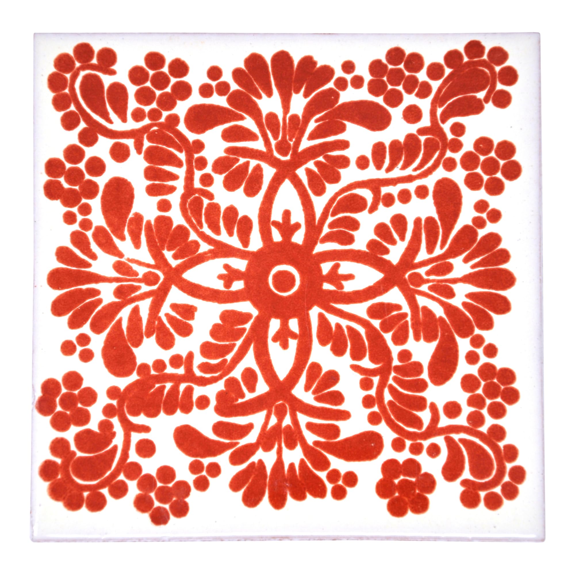 Tumia LAC Azulejos Mexicanos Artesanales de Talavera de 10.5cm